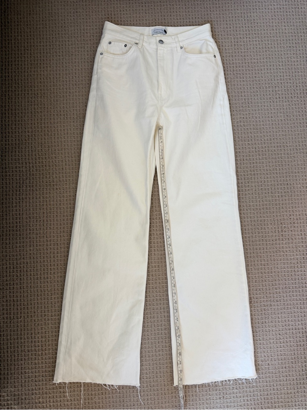 Never worn❗️& Other Stories Straight Leg Jeans | Cream | Size 28 - Picture 4 of 4